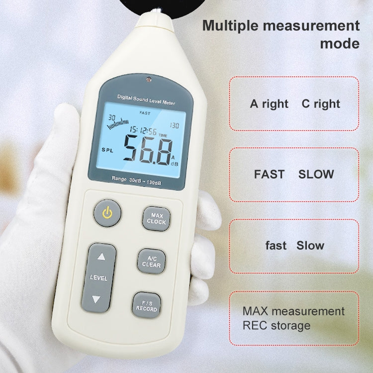 Digital Sound Level Meter (Range: 30dB~130dB) - Light & Sound Meter by buy2fix | Online Shopping UK | buy2fix
