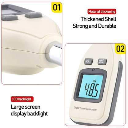 GM1351 Digital Sound Level Meter (Range: 30~130dBA)(Beige) - Light & Sound Meter by buy2fix | Online Shopping UK | buy2fix