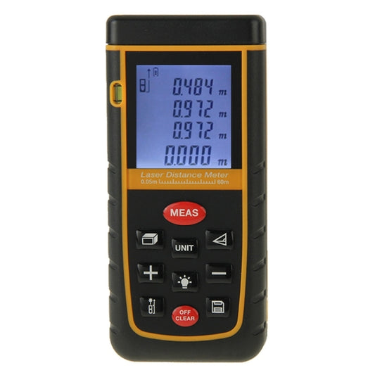 RZ-A60 1.9 inch LCD 60m Hand-held Laser Distance Meter with Level Bubble - Laser Rangefinder by buy2fix | Online Shopping UK | buy2fix