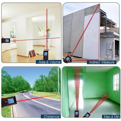 RZ-A80 1.9 inch LCD 80m Hand-held Laser Distance Meter with Level Bubble - Laser Rangefinder by buy2fix | Online Shopping UK | buy2fix