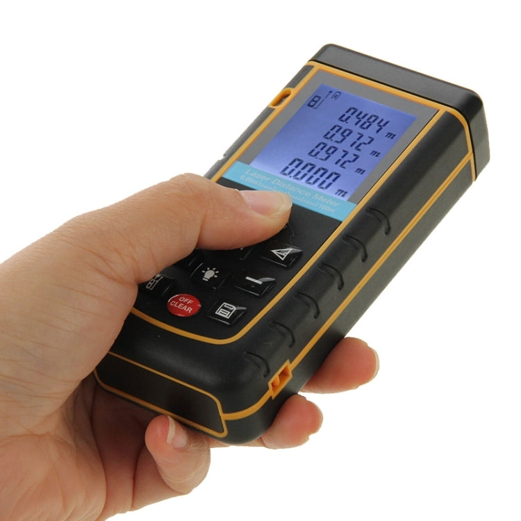 RZ-A100 1.9 inch LCD 100m Hand-held Laser Distance Meter with Level Bubble - Laser Rangefinder by buy2fix | Online Shopping UK | buy2fix