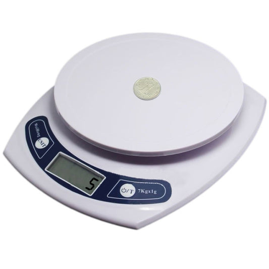 Electronic Kitchen Scale (1g~7kg)(White) by buy2fix