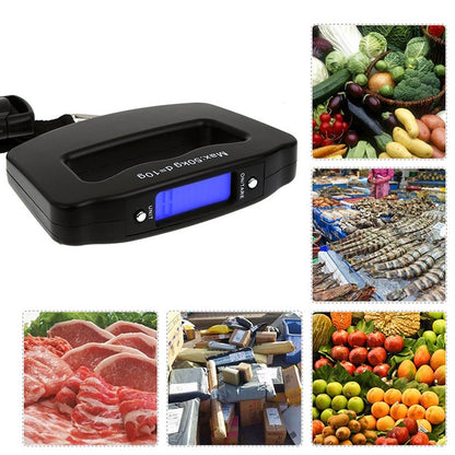 50kg Electronic Travel Luggage Scale(Black) by buy2fix