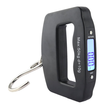 50kgx10g LCD Electronic Travel Luggage Hook Weight Scale(Black) by buy2fix