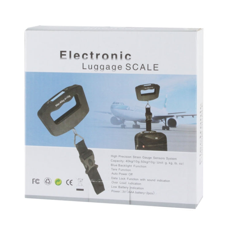50kgx10g LCD Electronic Travel Luggage Hook Weight Scale(Black) by buy2fix