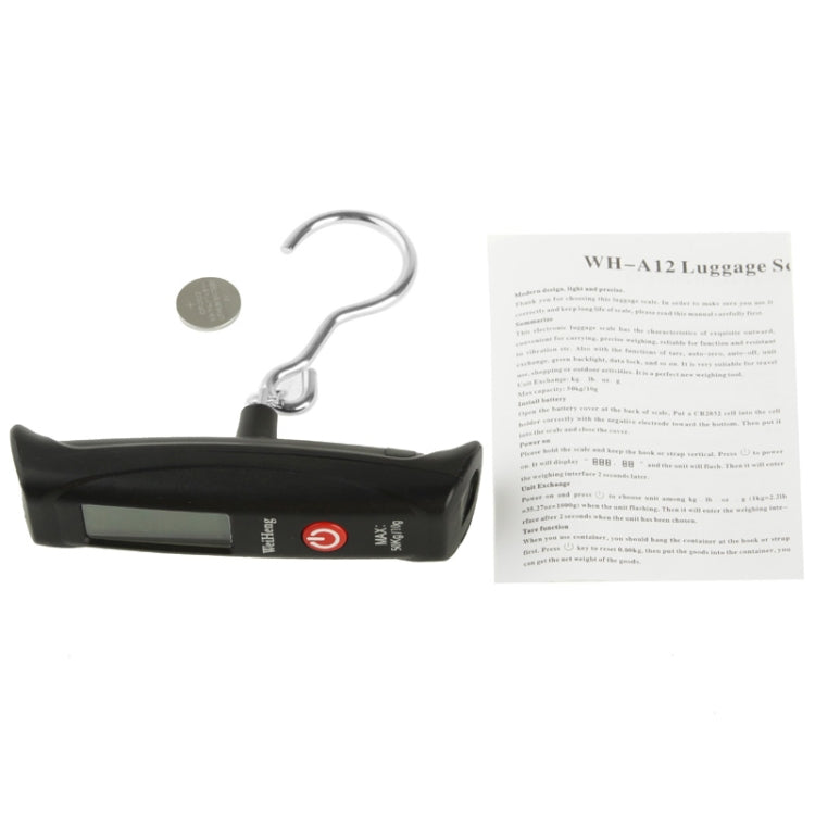 A12 Portable Electronic Luggage Scale (50kg/10g) by buy2fix