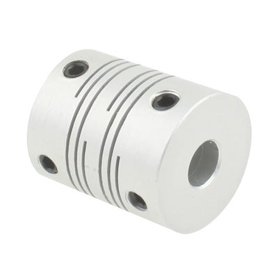 CNC Stepper Motor Flexible Coupling Coupler (6.35x6.35mm)(Silver) by buy2fix