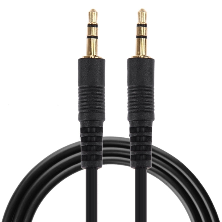 1m 3.5mm Male to 3.5mm Male Plug Stereo Audio Aux Cable (Black + Gold Plated Connector) by buy2fix