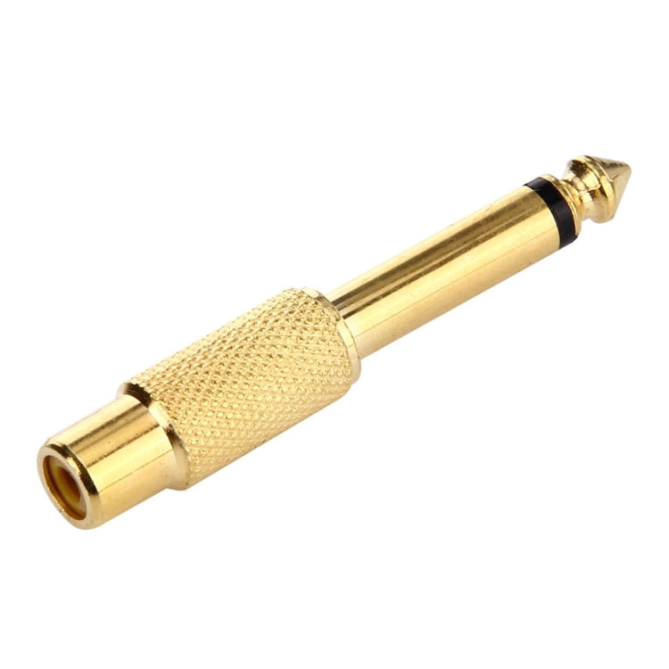 Gold Plated 6.35mm Memo Male to RCA Headphone Jack Adapter by buy2fix