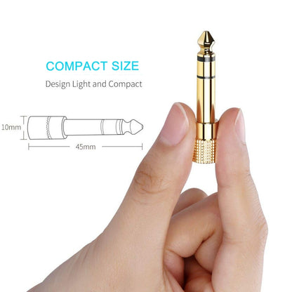 Gold Plated 6.35mm Male to 3.5mm Stereo Jack Adaptor Socket Adapter by buy2fix