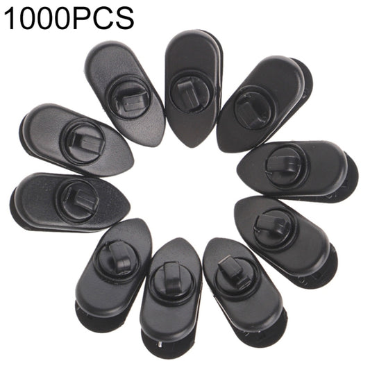 1000pcs Rotary Headphone Cable Clip Clamp Holder Mount Collar Clothes(Black) - Other Accessories by buy2fix | Online Shopping UK | buy2fix