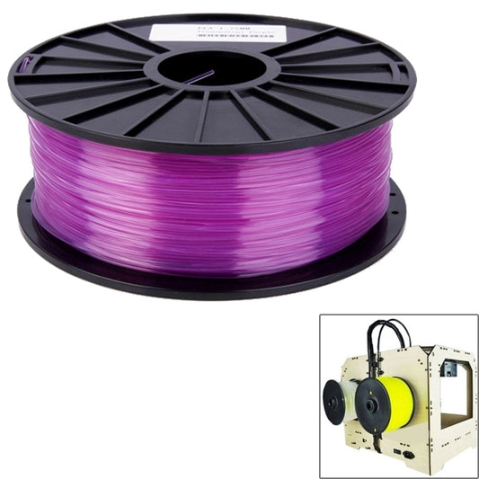 PLA 3.0 mm Transparent 3D Printer Filaments, about 115m(Purple) by buy2fix
