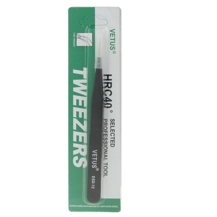 ESD-12 Anti-Static Tweezers - Tweezers by VETUS | Online Shopping UK | buy2fix