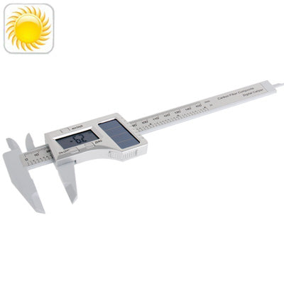 150mm solar LCD Digital Vernier Caliper / Micrometer, Carbon Fiber Composite - Measuring Tools by buy2fix | Online Shopping UK | buy2fix