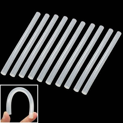 10x Practical Transparent White Hot Melt Glue Stick, Size: 270 x 11mm (10pcs in one packaging, the price is for 10pcs) by buy2fix
