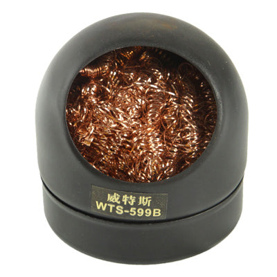 Soldering Iron Tip Cleaner (Tip Cleaning Wire + Base)(Black) by buy2fix