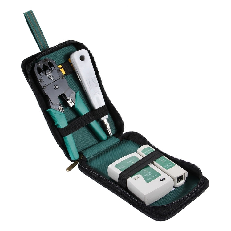 5 in 1 RJ45 Crimping Crimper Stripper Punch Down RJ11 Cat5 Cat6 Wire Line Detector Ethernet Network Cable Tester Tools Kits by buy2fix