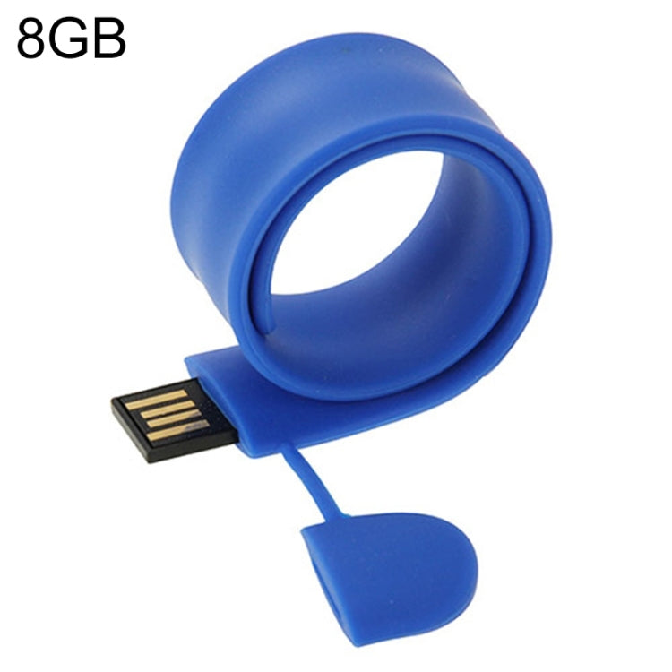 Silicone Bracelet USB Flash Disk with 8GB Memory(Dark Blue) by buy2fix
