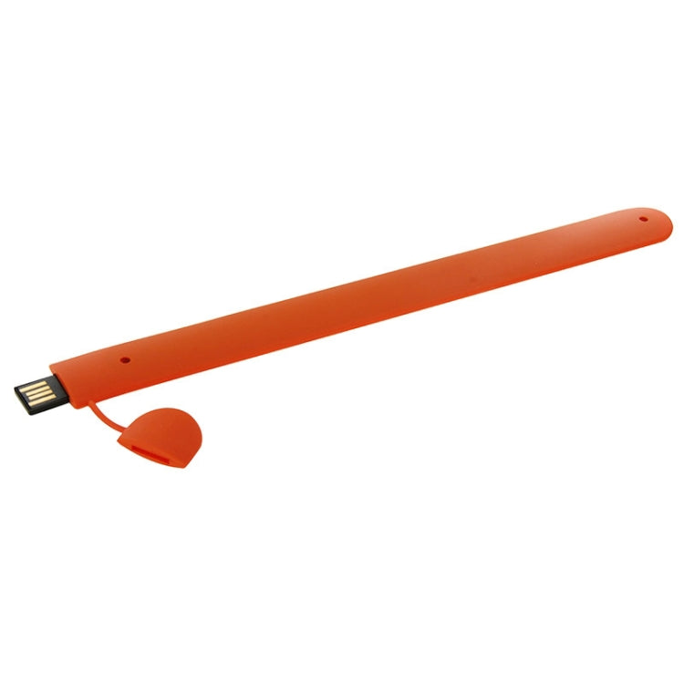 Silicone Bracelet USB Flash Disk with 8GB Memory(Orange) by buy2fix