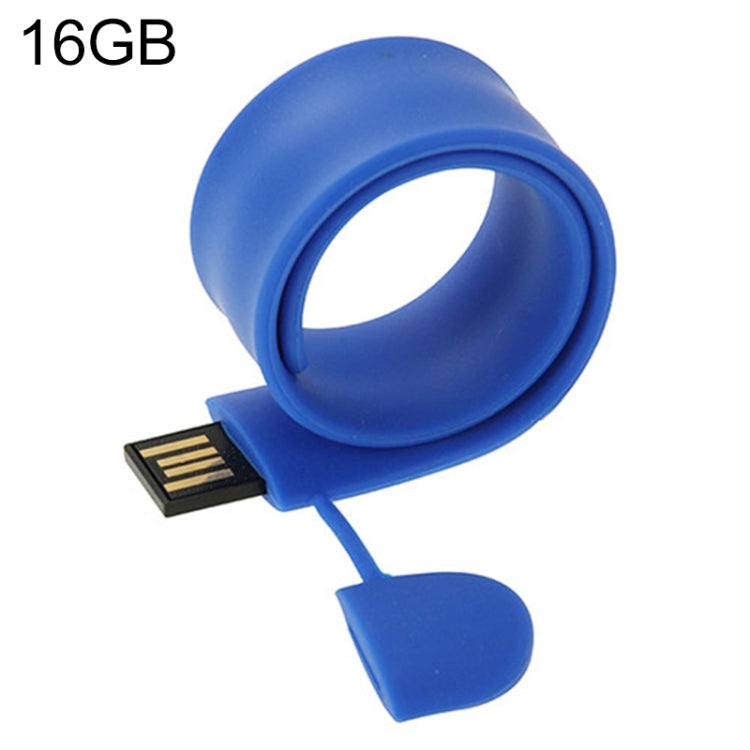 Silicone Bracelet USB Flash Disk with 16GB Memory(Dark Blue) by buy2fix