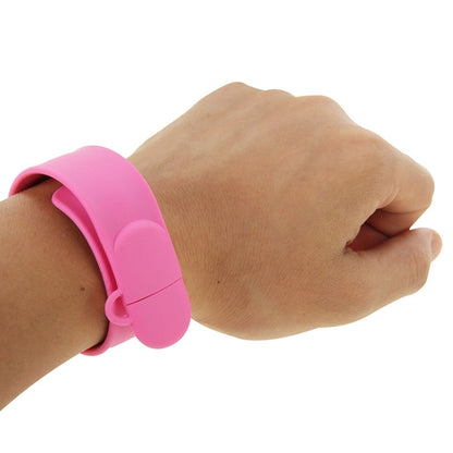 Silicone Bracelet USB Flash Disk with 16GB Memory(Pink) by buy2fix