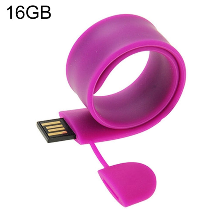 Silicone Bracelet USB Flash Disk with 16GB Memory(Purple) by buy2fix