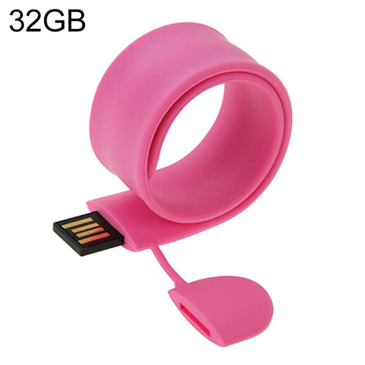 Silicone Bracelet USB Flash Disk with 32GB Memory(Pink) by buy2fix