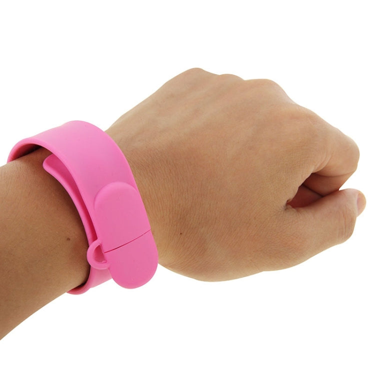 Silicone Bracelet USB Flash Disk with 32GB Memory(Pink) by buy2fix