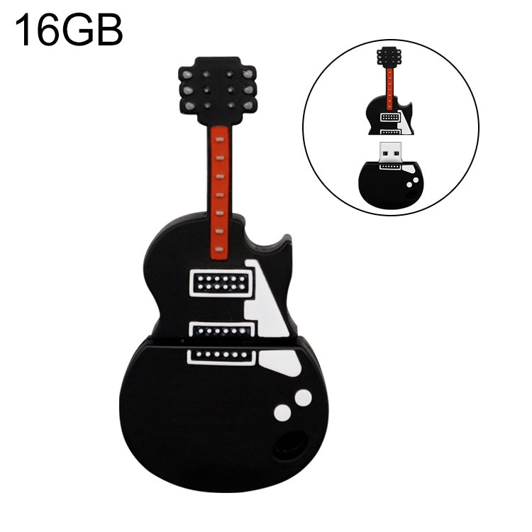16GB Guitar Shape USB Flash Disk(Black) by buy2fix