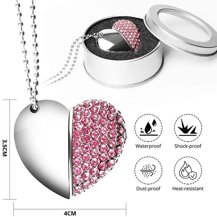 Heart Shaped Diamond Jewelry USB Flash Disk, Special for Valentines Day Gifts (2GB) by buy2fix