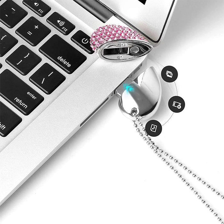 Heart Shaped Diamond Jewelry USB Flash Disk, Special for Valentines Day Gifts (16GB)(Pink) by buy2fix