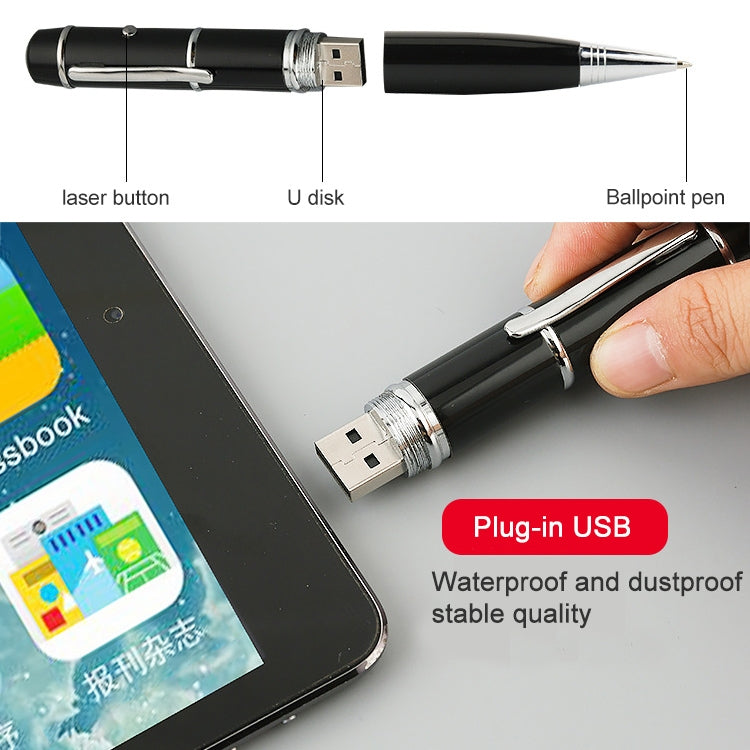 3 in 1 Laser Pen Style USB Flash Disk,2GB (Black)(Black) by buy2fix