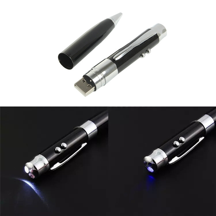 3 in 1 Laser Pen Style USB Flash Disk, Silver (4GB) by buy2fix