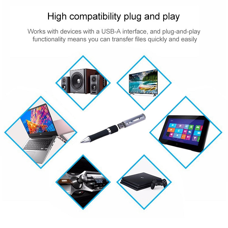 2 in 1 Pen Style USB Flash Disk, Black (8GB) by buy2fix