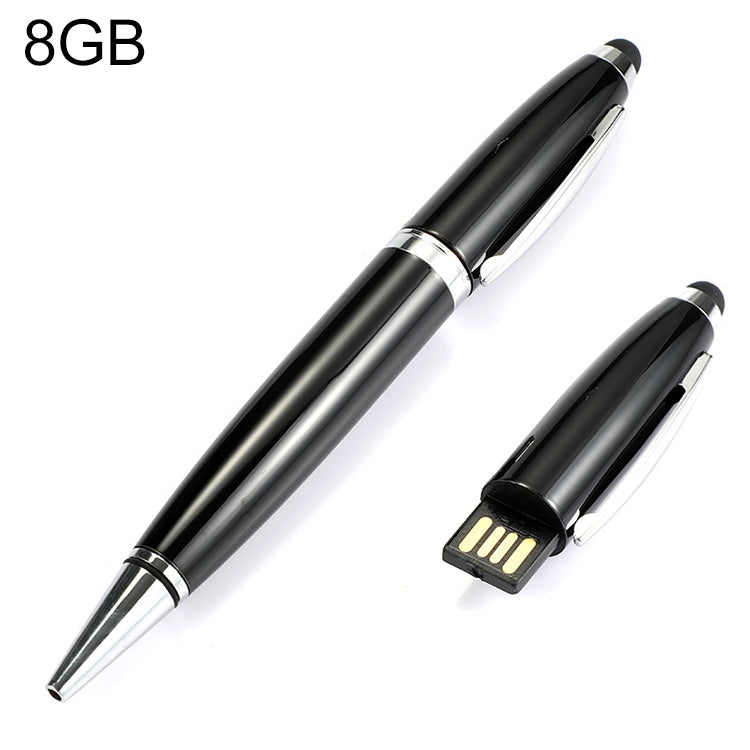 2 in 1 Pen Style USB Flash Disk, Black (8GB) by buy2fix