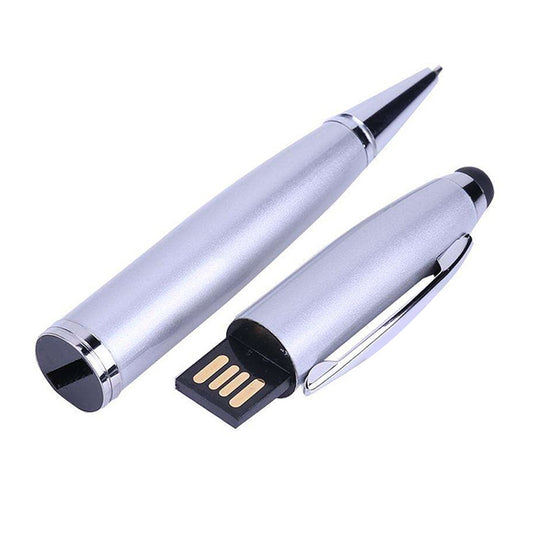 2 in 1 Pen Style USB Flash Disk, Silver (4GB) by buy2fix