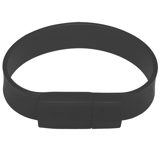 4GB Silicon Bracelets USB 2.0 Flash Disk(Black) by buy2fix