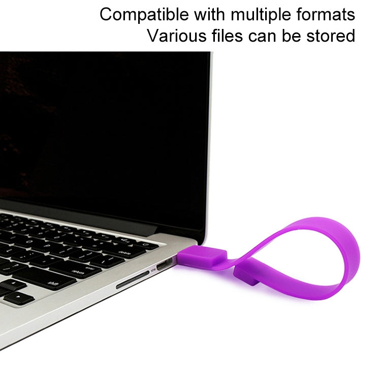 16GB Silicon Bracelets USB 2.0 Flash Disk(Purple) by buy2fix