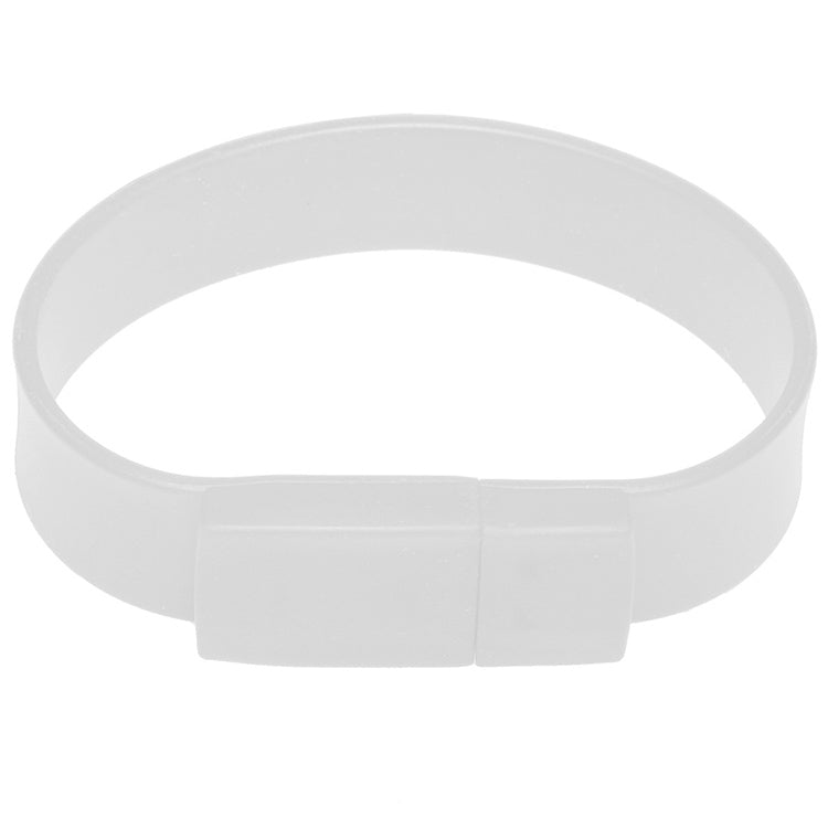 8GB Silicon Bracelets USB 2.0 Flash Disk(White) by buy2fix