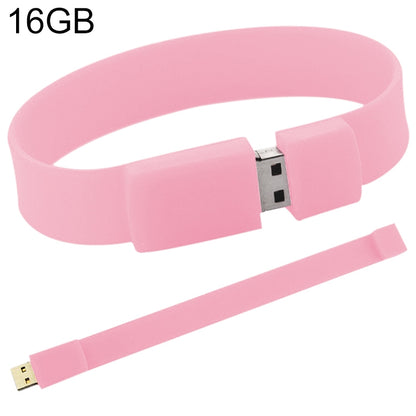 16GB Silicon Bracelets USB 2.0 Flash Disk(Pink) by buy2fix