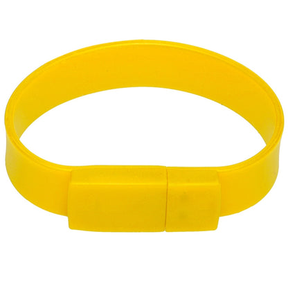 16GB Silicon Bracelets USB 2.0 Flash Disk(Yellow) by buy2fix