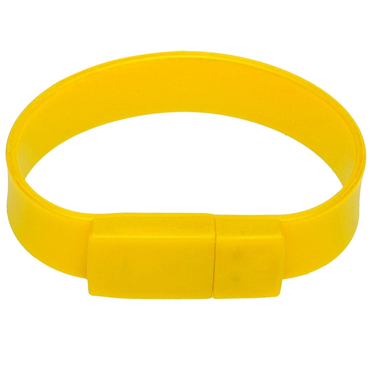4GB Silicon Bracelets USB 2.0 Flash Disk(Yellow) by buy2fix