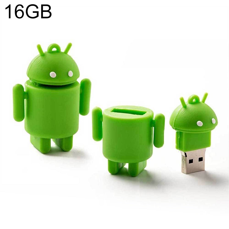 16GB Android Robot Style USB Flash Disk (Green) by buy2fix