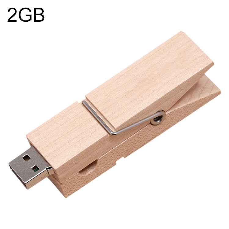 2 GB Wood Clip Style USB Flash Disk by buy2fix