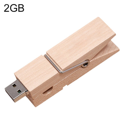 2 GB Wood Clip Style USB Flash Disk by buy2fix