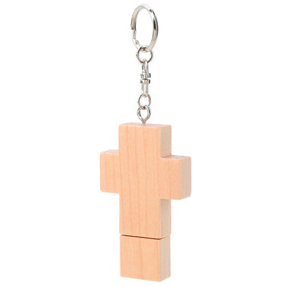 8 GB Wood Cross Style USB Flash Disk - USB Flash Drives by buy2fix | Online Shopping UK | buy2fix