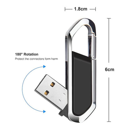 2GB Metallic Keychains Style USB 2.0 Flash Disk (Black)(Black) by buy2fix