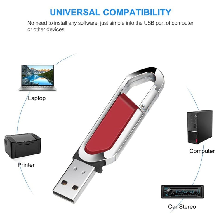 16GB Metallic Keychains Style USB 2.0 Flash Disk (Red)(Red) by buy2fix
