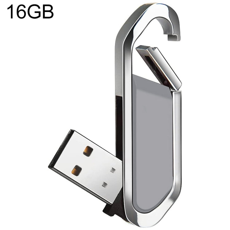 16GB Metallic Keychains Style USB 2.0 Flash Disk (Grey) by buy2fix