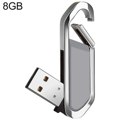 8GB Metallic Keychains Style USB 2.0 Flash Disk (Grey)(Grey) by buy2fix